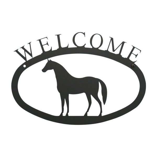 Welcome Sign With Horse Silhouette - inthegardenandmore.com