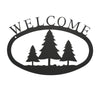 Welcome Sign With Pine Trees Silhouette - inthegardenandmore.com