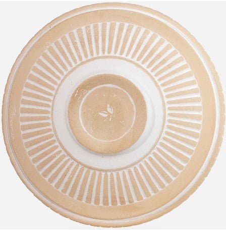 White Dove Handcrafted Clay Birdbath Replacement Top   - inthegardenandmore.com