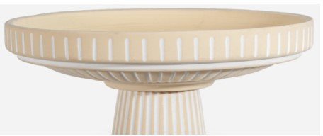 White Dove Handcrafted Clay Birdbath Replacement Top   - inthegardenandmore.com