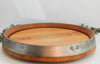 Wine Barrel Head Lazy Susan With Ring and Original Barrel Stamps - inthegardenandmore.com