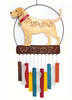 Yellow Lab Dog Metal and Glass Wind Chime Suncatcher - inthegardenandmore.com